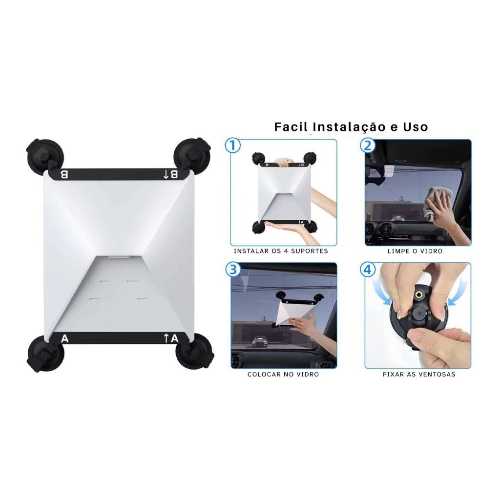 Suporte Interior de Vidro — Starlink Mini